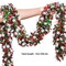 50 Feet Green Red Christmas Metallic Tinsel Twist Hanging Garland with Snowflake